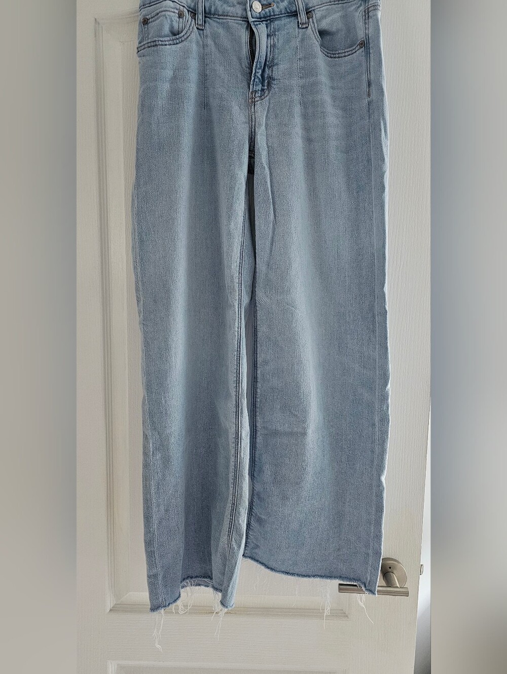 American Eagle Light Blue Stretch Wide Leg Summer Weight Jeans Size 2 Short